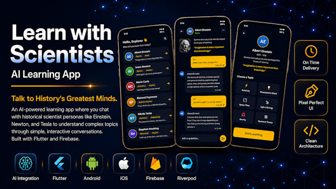 develop flutter android and ios apps with ai integration