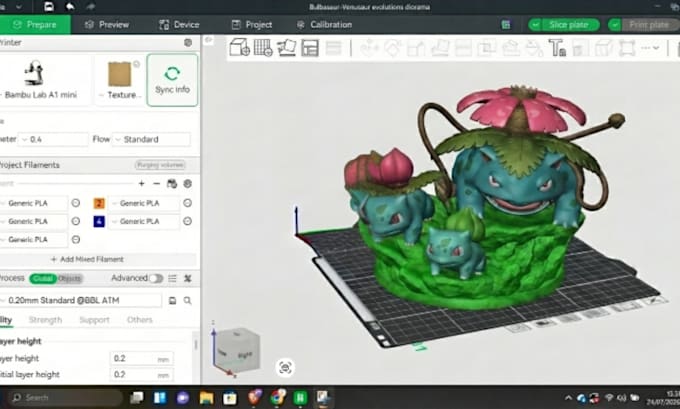 convert stl to 3mf, color paint and split stl for bambu lab multicolor printing