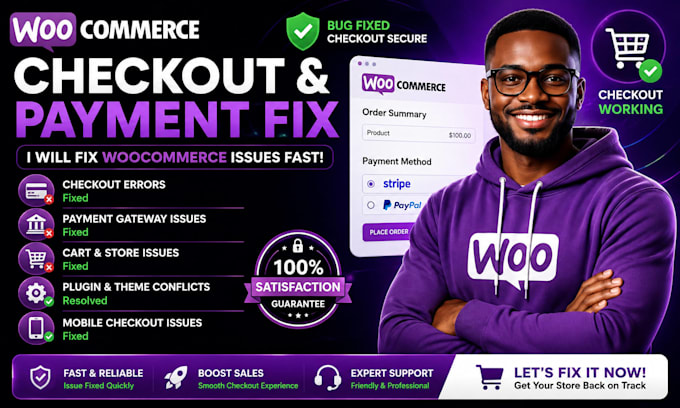 fix woocommerce checkout, payment gateway and store issues