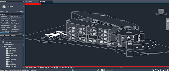 create a professional revit 3d architectural model