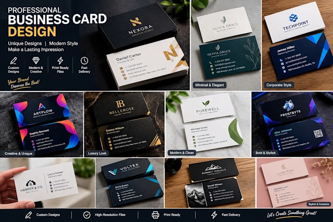 create a unique and professional business card design