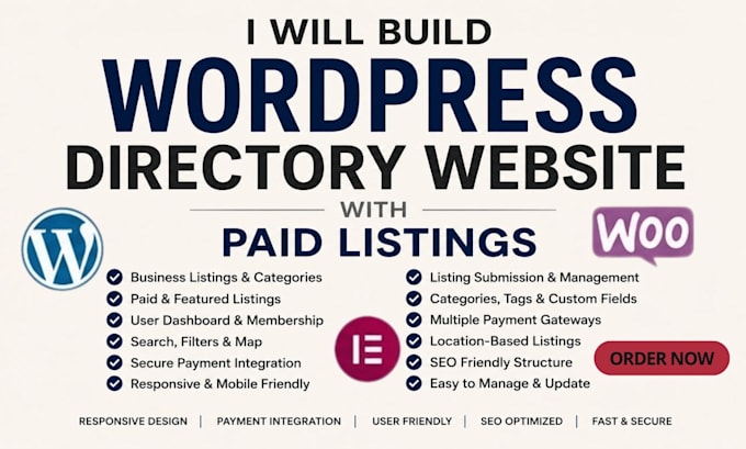 build a wordpress directory website with paid listings