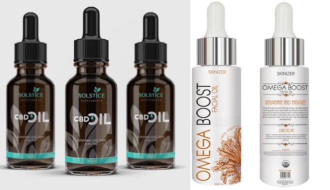 do skin care cosmetics unique packaging bottle label design