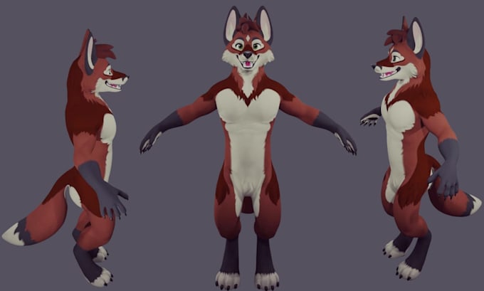 create custom vrchat avatar furry vrchat 3d avatar edit nsfw anime chibi model