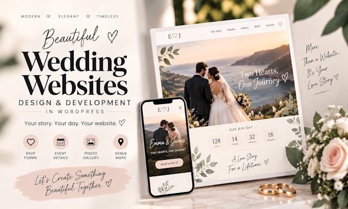design a stunning wedding and celebrant website in wordpress