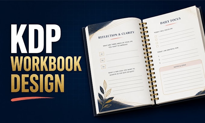 do workbook design for amazon kdp book formatting and interior book design