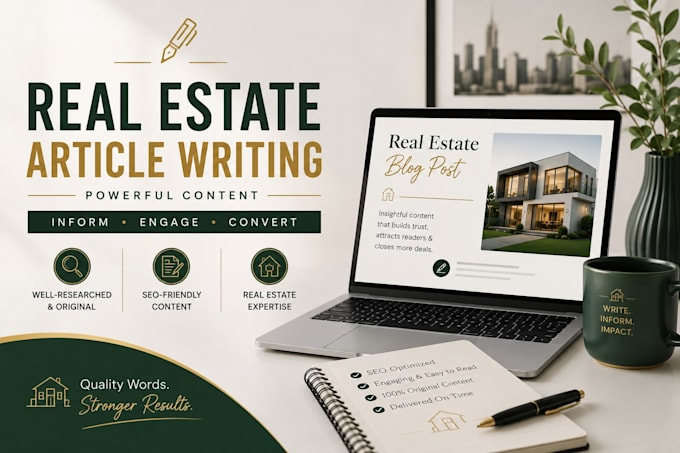 write SEO real estate articles and blog posts