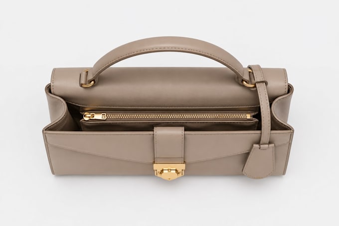 design a realistic 3d purse with professional product renders