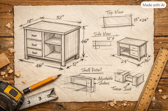create a full woodworking build plan for your diy projects