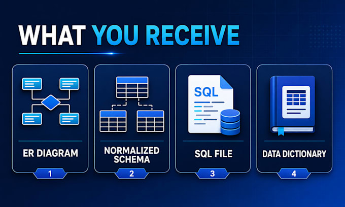 design a relational database, erd and normalized sql schema