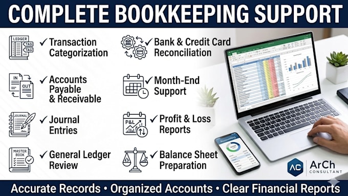 provide professional bookkeeping and accounting support