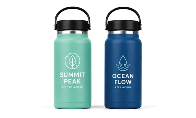 create water bottle label and  juice label design