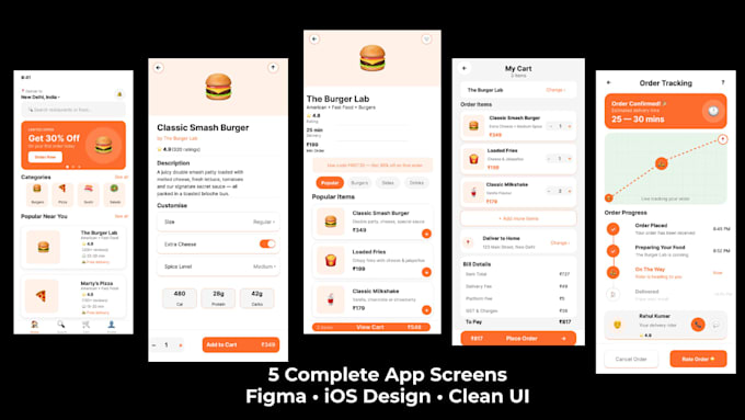 design a professional food delivery app
