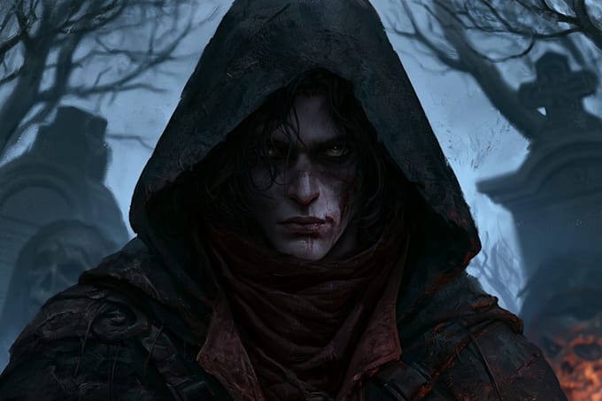 draw horror character illustration