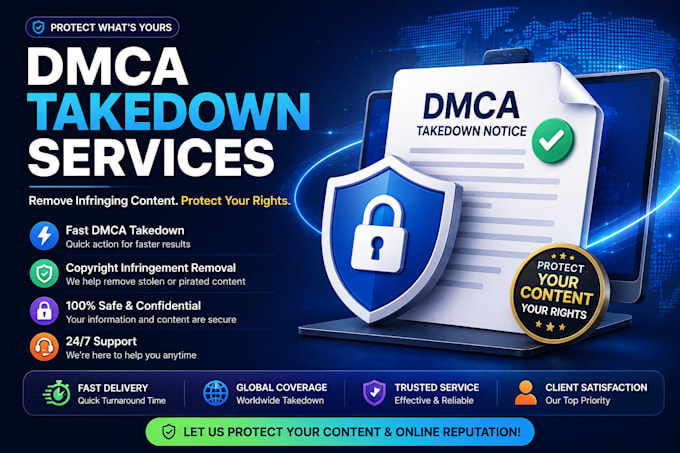 send dmca takedown notice to remove pirated content
