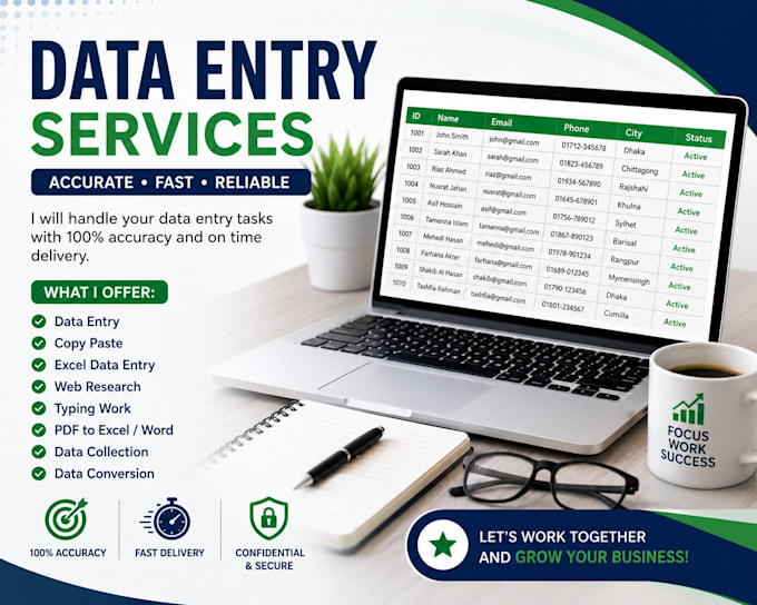do professional data entry and copy paste
