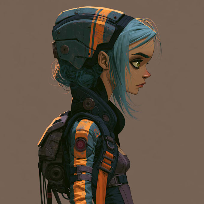 sci fi character illustration or sci fi character
