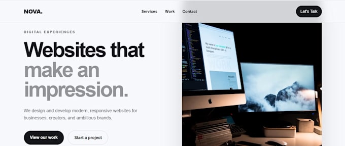 create a modern responsive portfolio website