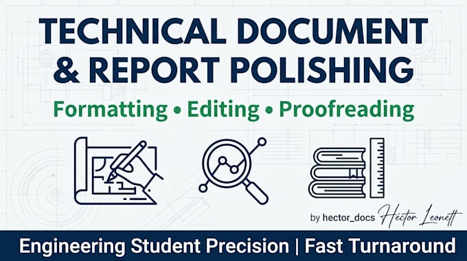 format, proofread and edit technical or academic documents