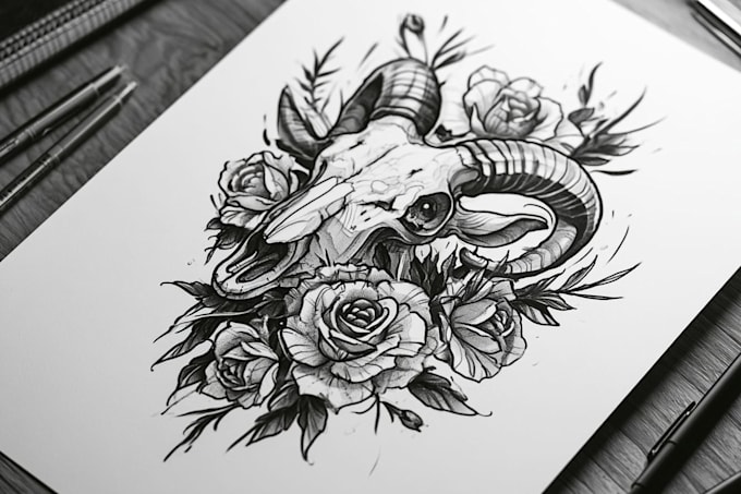 create american traditional tattoo style design