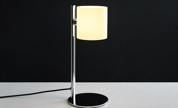 create 3d cad design for bedside lamp, moon lamp design with stl, step, dfm file