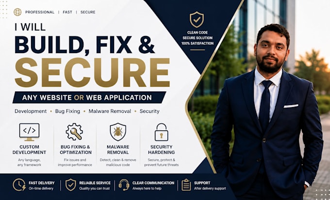 build any website and remove malware