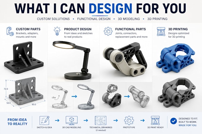 design custom parts for 3d printing