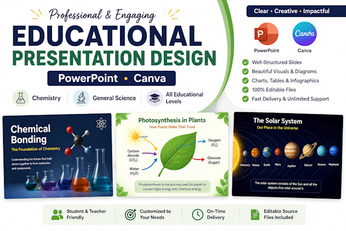 design engaging chemistry and science educational presentations