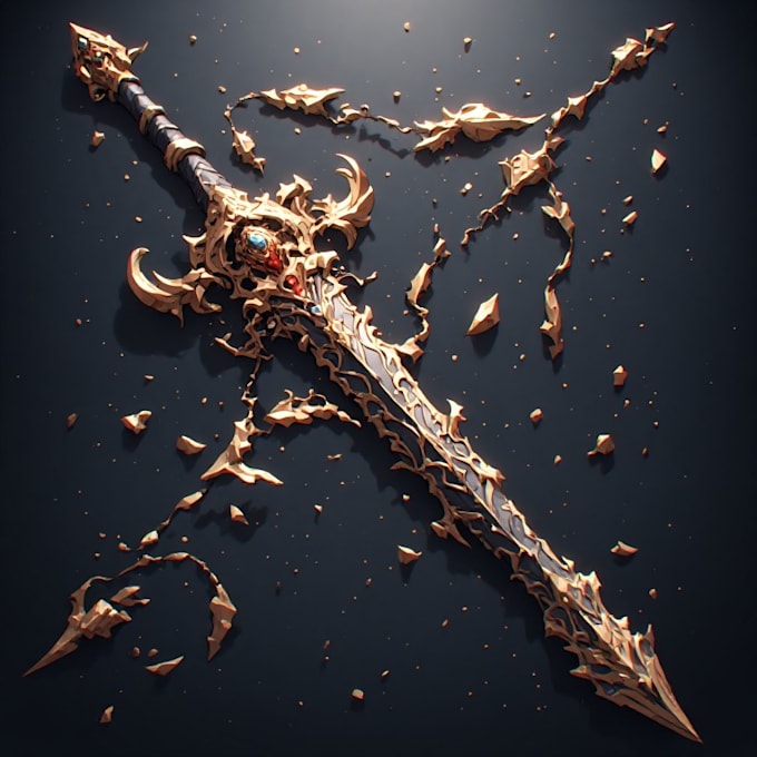 design unique weapons illustrations for you