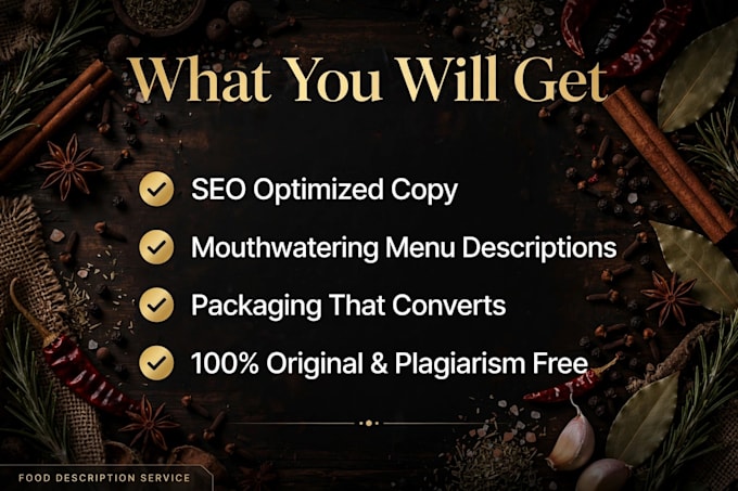 write mouthwatering food product description