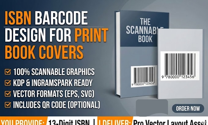 design a clean barcode for your book from your isbn