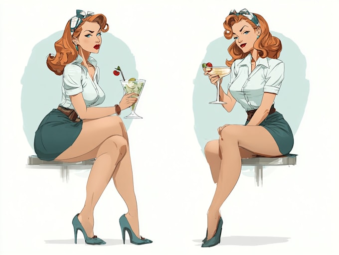 make a pin up girl and model pinup