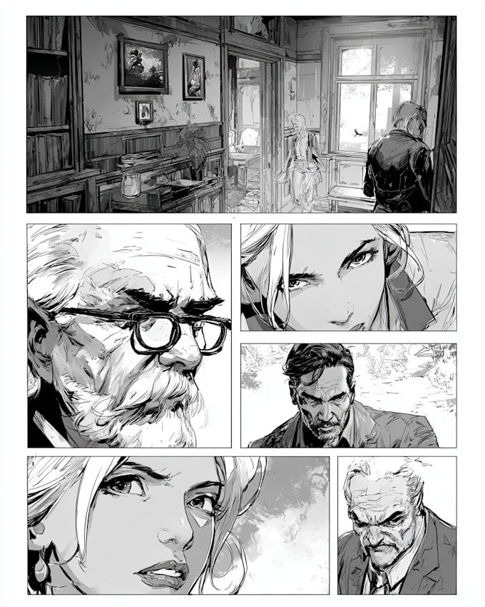 draw webtoon pages for ongoing series