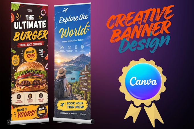 create professional posters and banners within 24 hours