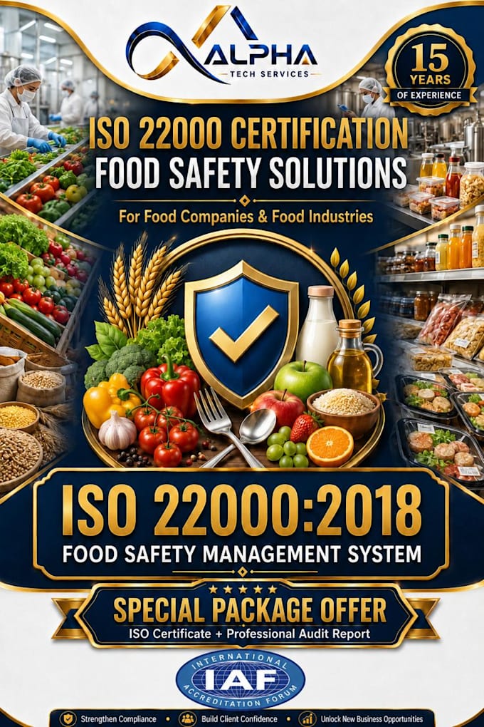 provide iso 27001 and  22000  iaf certification