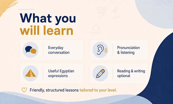 be your egyptian arabic tutor for beginners and conversation