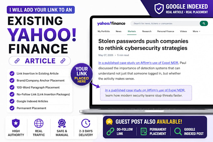 add your link to an existing yahoo finance article