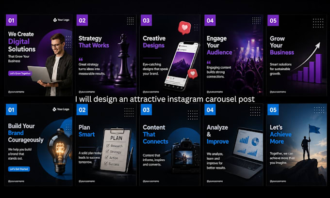 design an attractive instagram carousel post