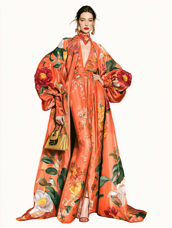 draw a fashion illustration or sketch
