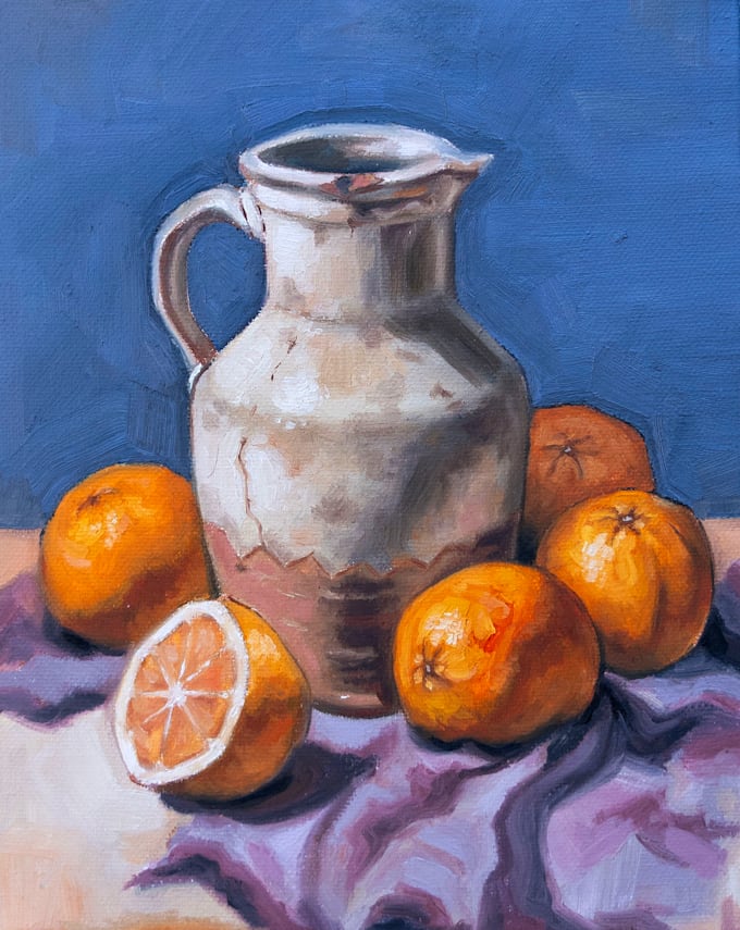 create a pop vintage still life painting