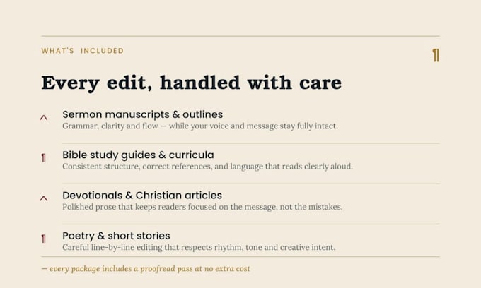 proofread and edit your christian or ministry content