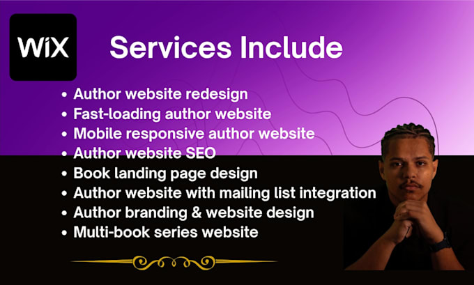design a wix author website to showcase and sell your books, children book