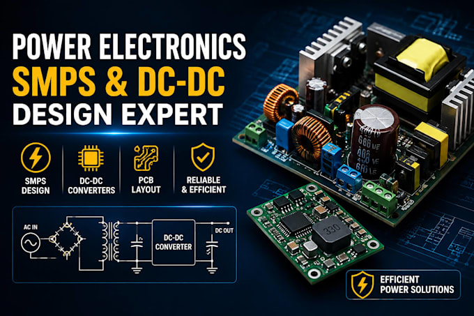 design smps, dc dc converters, power electronics circuit and pcb power supply