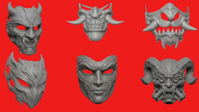 create custom 3d mask models, cosplay masks and printable stl files
