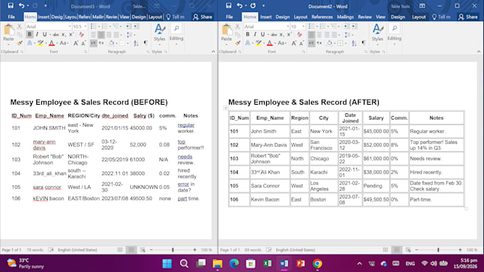 do data sorting formatting and editing