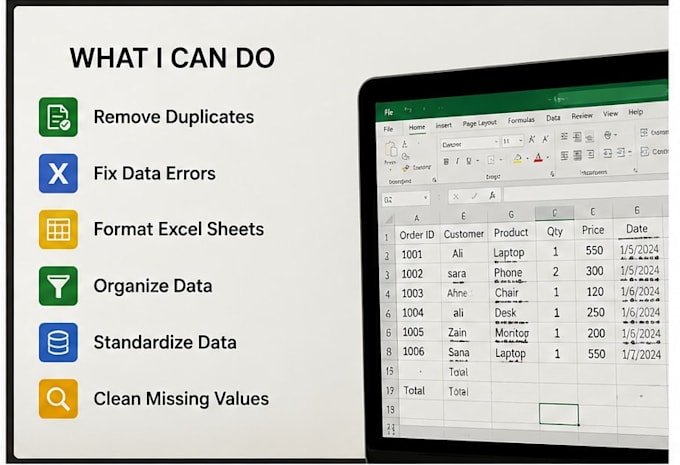 clean and format excel data