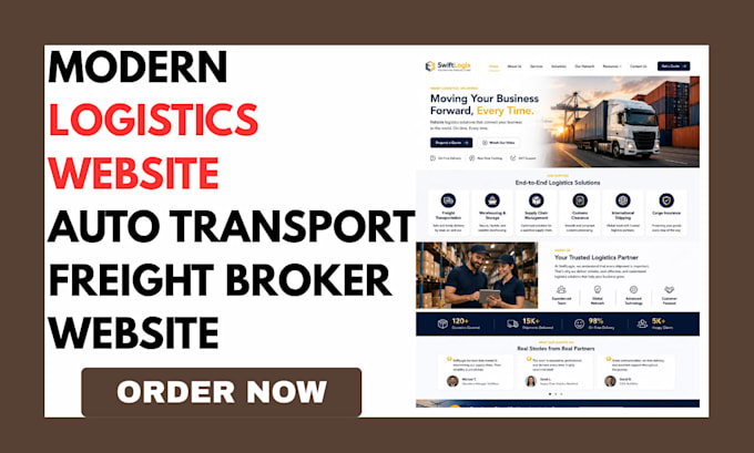 logistics website trucking website freight website cargo website dispatch webs
