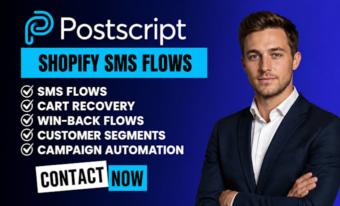 set up postscript SMS marketing automation flows for shopify