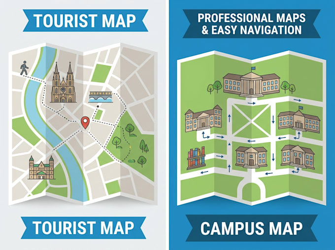 create professional tourist map and campus map for easy navigation