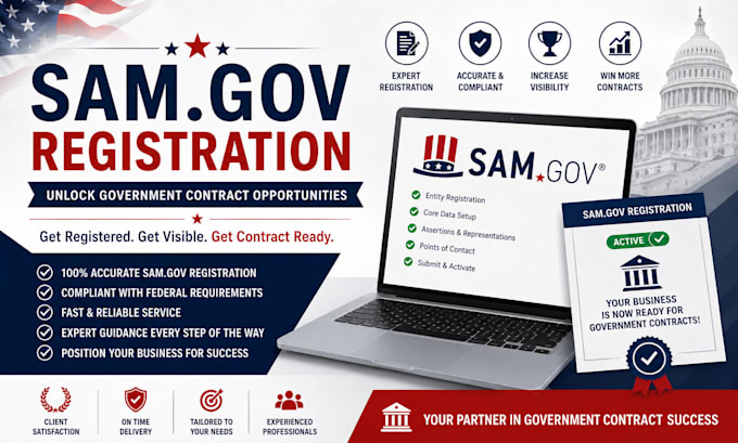 provide sam gov registration and renewal services